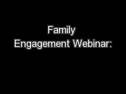 Family Engagement Webinar: