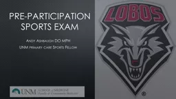 Pre-participation Sports Exam