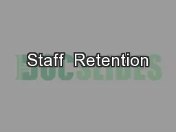 Staff  Retention