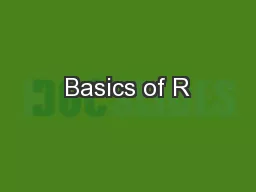 Basics of R