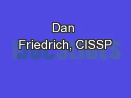 Dan Friedrich, CISSP