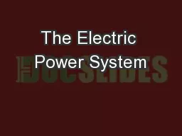 The Electric Power System