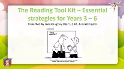 The Reading Tool Kit – Essential strategies for Years 3 