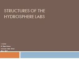 Structures of the Hydrosphere Labs