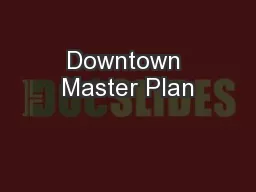 Downtown Master Plan