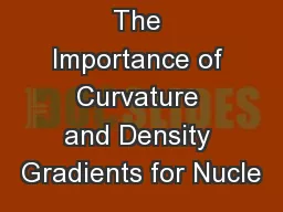 The Importance of Curvature and Density Gradients for Nucle