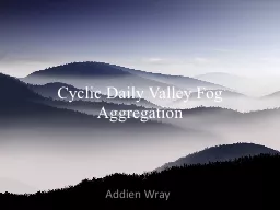 Cyclic Daily Valley Fog Aggregation