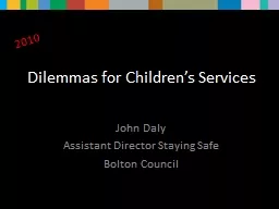 Dilemmas for Children’s Services