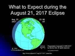 What to Expect during the August 21, 2017 Eclipse