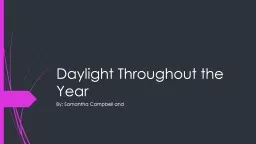 Daylight Throughout the Year
