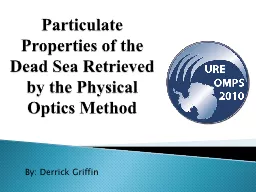 Particulate Properties of the Dead Sea Retrieved by the Phy