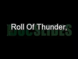 Roll Of Thunder,