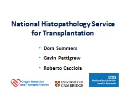 National Histopathology Service for Transplantation