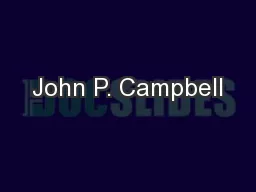 John P. Campbell