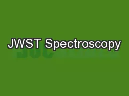 JWST Spectroscopy