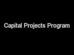 Capital Projects Program