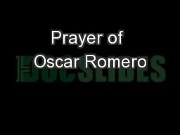 Prayer of Oscar Romero