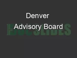 Denver Advisory Board