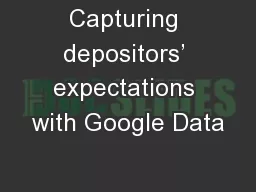 Capturing depositors’ expectations with Google Data