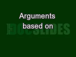 Arguments based on