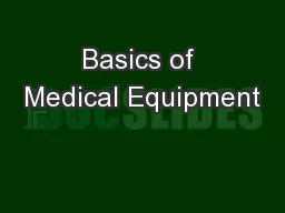 Basics of Medical Equipment
