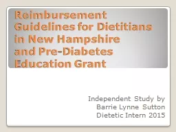 Reimbursement Guidelines for Dietitians in New Hampshire