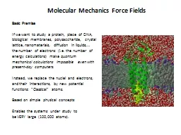 Molecular Mechanics Force Fields