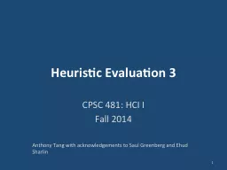 Heuristic Evaluation 3