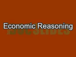 Economic Reasoning