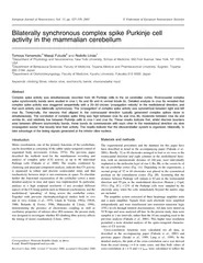 Bilaterally synchronous complex spike Purkinje cell ac