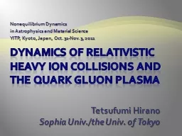 Dynamics of Relativistic Heavy Ion Collisions and THE Quark