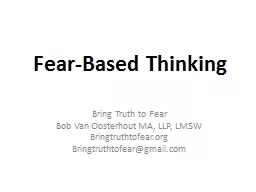 Fear-Based Thinking