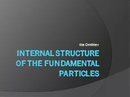Internal structure of the fundamental particles