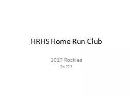 HRHS Home Run Club