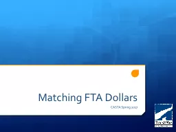 Matching FTA Dollars