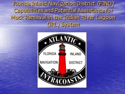 Florida Inland Navigation District  (FIND) Capabilities and