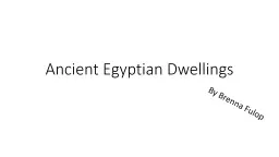 Ancient Egyptian Dwellings