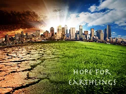 Hope for Earthlings