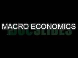 MACRO ECONOMICS
