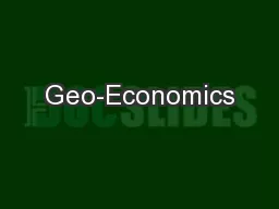 Geo-Economics