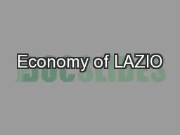 Economy of LAZIO