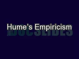 Hume’s Empiricism