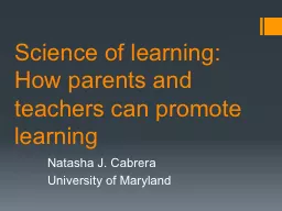 Science of learning: How parents and teachers