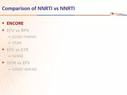 Comparison of NNRTI vs NNRTI