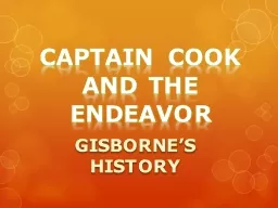 Captain cook and the endeavor