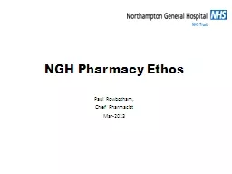 NGH Pharmacy Ethos