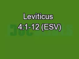 Leviticus 4:1-12 (ESV)