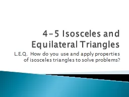 4-5 Isosceles and Equilateral