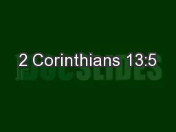 2 Corinthians 13:5