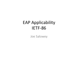 EAP Applicability